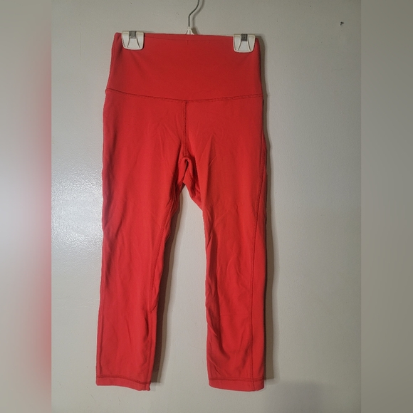 Lululemon Align High Rise Crop 21 Love Red - Picture 5 of 8